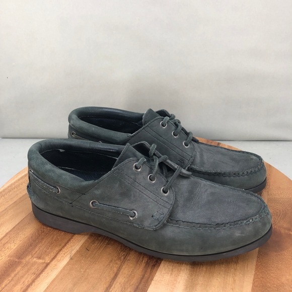 Watermoc Other - HHB Watermoc Boat Shoes Mens 11 M Gray Suede Leather Lace Up Casual Sneakers
